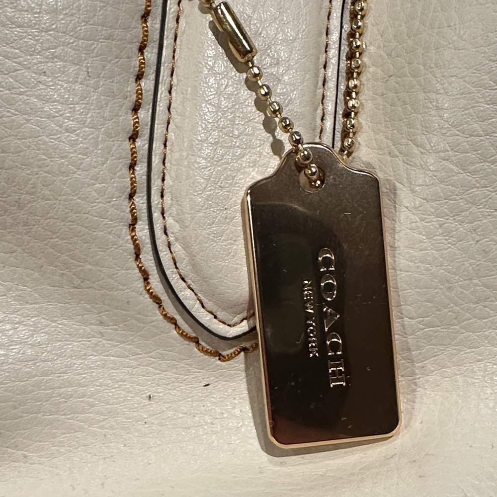 Coach Cream Leather Tote Bag - Picture 3 of 6